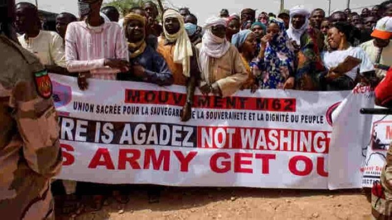 Manifestations anti-americaines à Niamey 