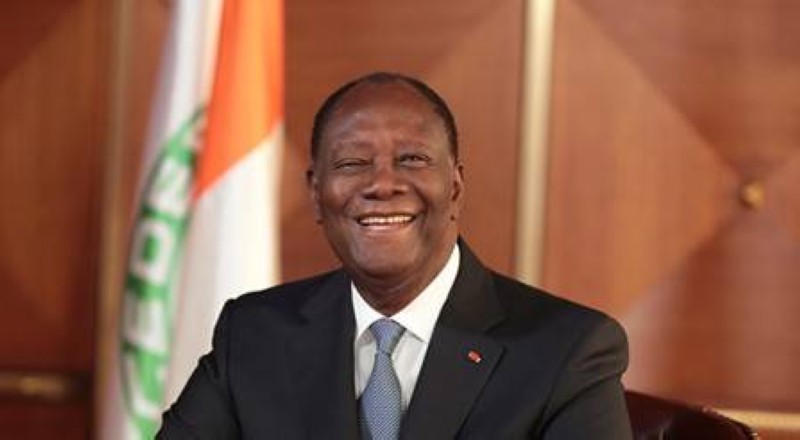 Le Président de la République de Côte d'Ivoire, Alassane Ouattara