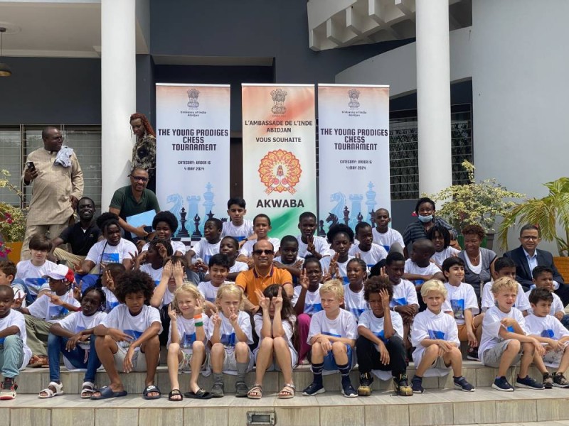 L'ambassade de l’Inde en Côte d’Ivoire a organisé une compétition de jeux d’échec à l’endroit plus de 40 enfants issus de différents établissements d’Abidjan. (DR)