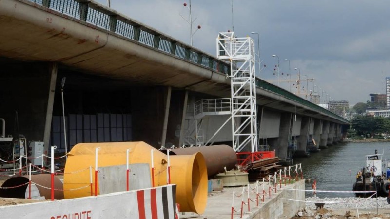 Réhabilitation du Pont Félix Houphouët-Boigny. (Ph: Dr)