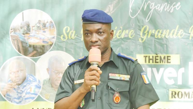 Le Commissaire Colonel-Major Agré Dindji Blaise, président du Comité de pilotage du pèlerinage international militaire protestant évangélique. (Ph: Cppimpe)