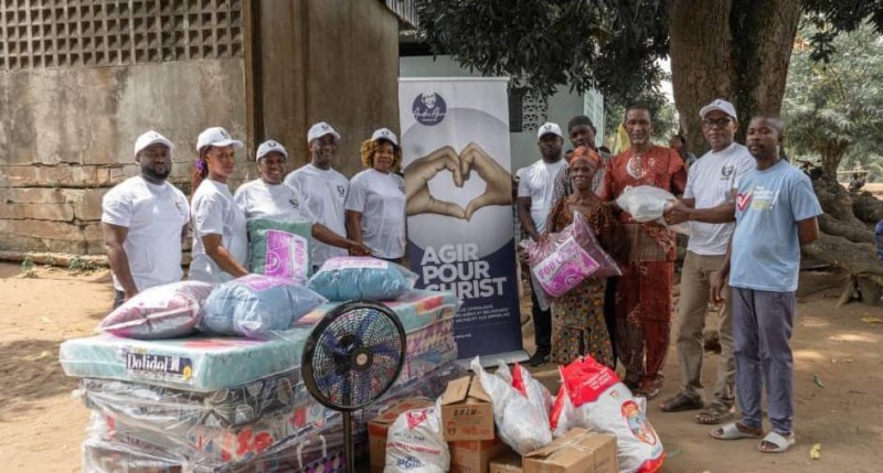 Les responsables du village Marchoux ont témoigné toute leur gratitude à la Fondation André Akou. (Ph: Dr)