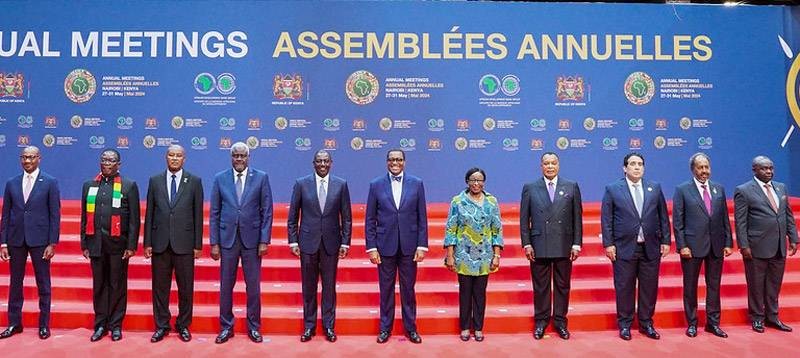 Le président du Groupe de la Banque africaine de développement en compagnie de certains Chefs d’État. (Ph: Dr)