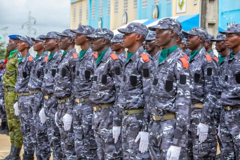 Une vue d'anciens élèves sous-officiers de police. (DR)