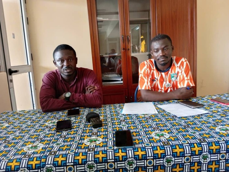 Vivien Yao, secrétaire général  adjoint du bureau national de la Jec de Côte d’Ivoire (à gauche). (Ph: Dr)