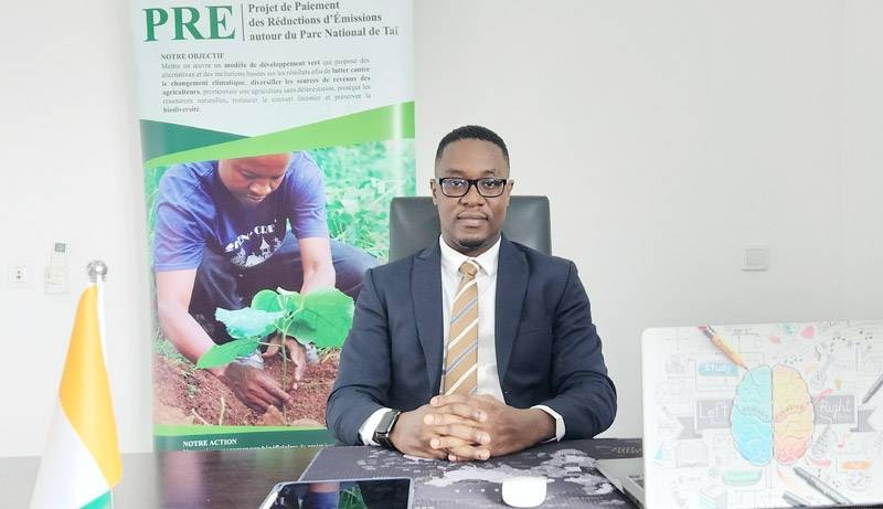 Le coordonnateur PRE, Konan Eric, Ingénieur en eaux et forêts. (Ph: Projet PRE)