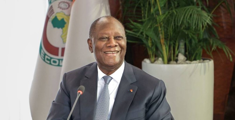Le Président de la République de Côte d'Ivoire, Alassane Ouattara