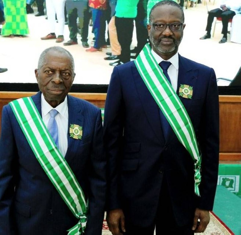 Le président Cowppli-Bony et Tidjane Thiam. (Ph: Dr)