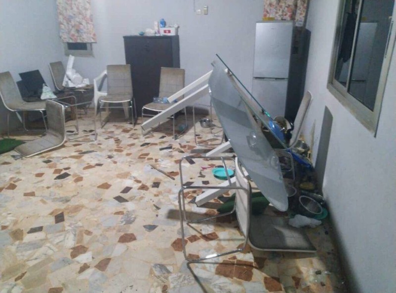 Une vue des dégâts à la résidence du Sous-préfet de Kagbolodougou. (AIP)