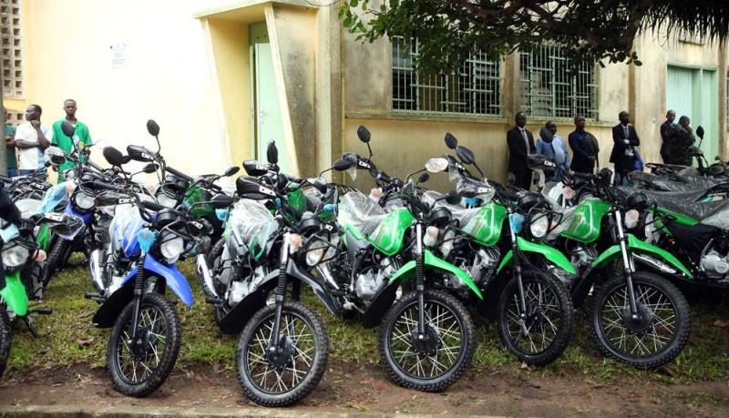 Les motos offertes (Photo Sébastien Kouassi)