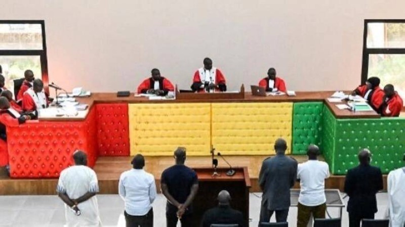 [Image d'illustration] Des accusés du procès du massacre du 28 septembre 2009 en Guinée devant leurs juges, le 28 septembre 2022. AFP - CELLOU BINANI