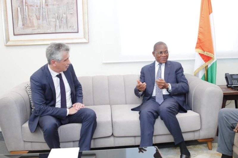 Bruno Koné et le directeur général de la société IGN-FI (DR)