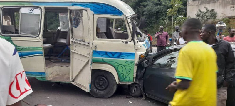 Un accident non loin du pont du lycée technique de Cocody. (Ph: Dr)