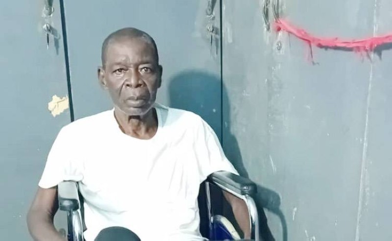 Djessou Kouamé, gravement malade,demande de l'aide pour ses soins. (Ph: Dr)