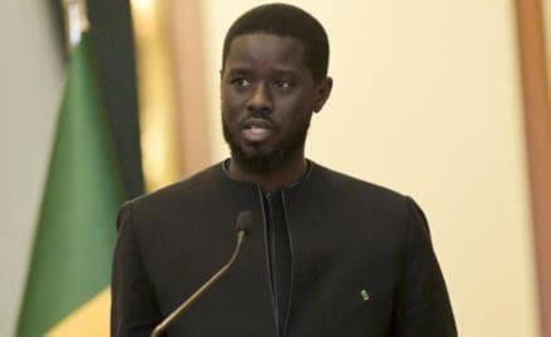 Le président sénégalais Bassirou Diomaye Faye le 22 avril 2024 au Palais de la République à Dakar. (illustration) AFP - SEYLLOU