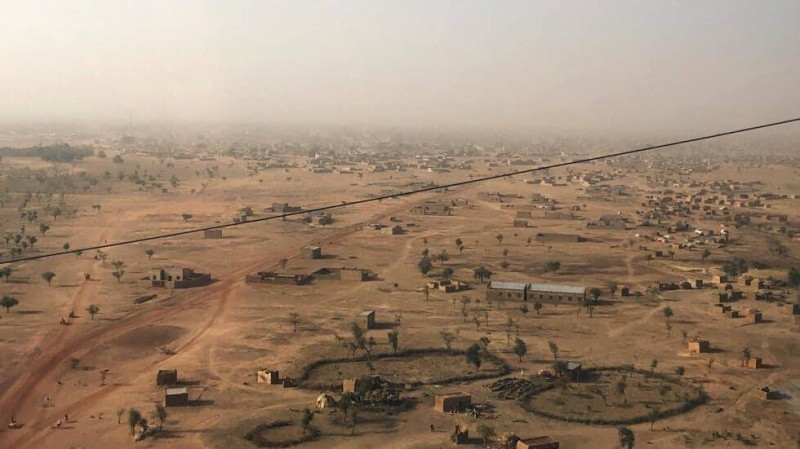 Vue aérienne de Djibo, au Burkina Faso, le 18 février 2021. AP - Sam Mednick