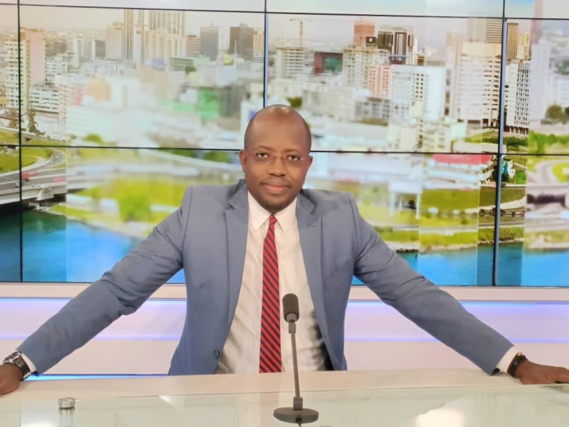 Hamza Diaby, présentateur du JT de 20 heures de la RTI. (Ph: Dr)