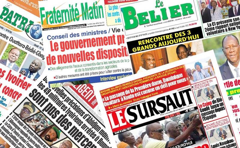 Les Unes des journaux. (Ph: Dr)