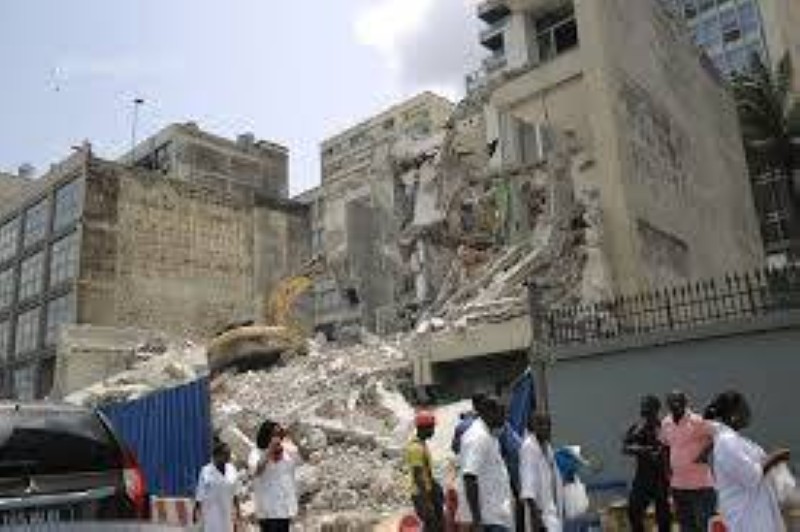 Un effondrement à Abidjan. (DR)