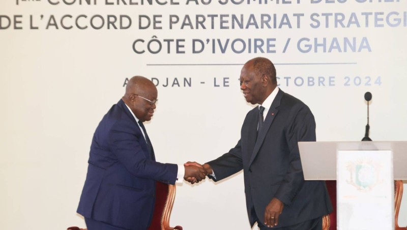 Les présidents ivoiriens et Ghanéen