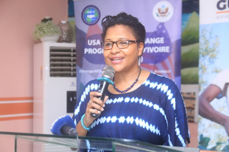 Pour Malika Camara, présidente de Usa Alumni exchange programme Côte d’Ivoire (Usaep-CI), cette initiative a permis de renforcer l’inclusion financière des femmes commerçantes d’Adjamé. (DR)