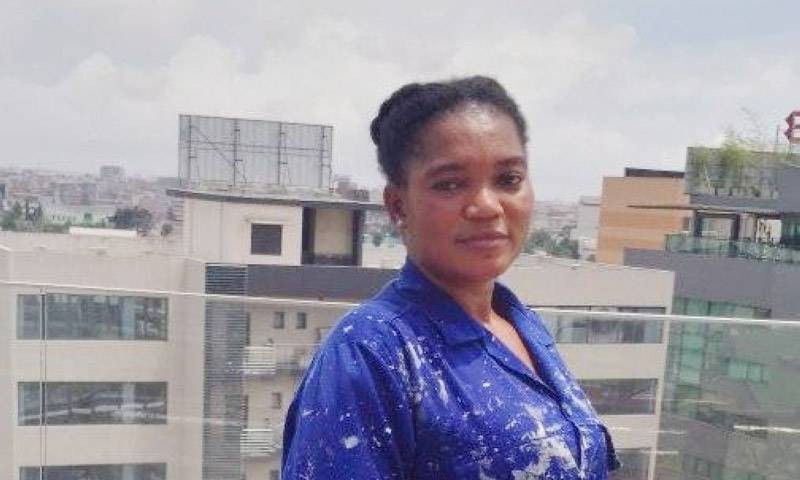 Nadège N’Guessan Goran, une peintre très qualifiée. (Ph: Dr)