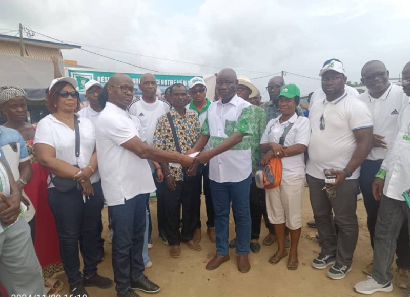 Le Délégué Pdci-Rda d’Anyama Ouest, Samuel Mobio, a pour sa part, salué cette initiative du Réseau des cadres Pdci-Rda Notre Héritage. (DR)