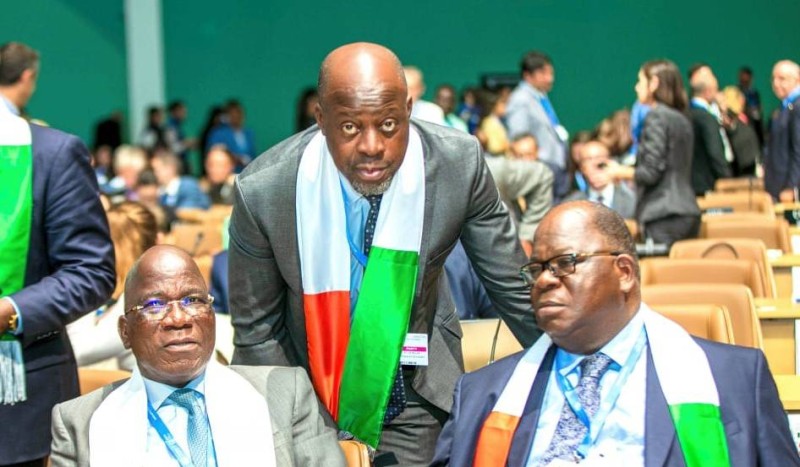 Les ministres Assahoré, Tchagba et le président de la Cop15 M. Donwahi