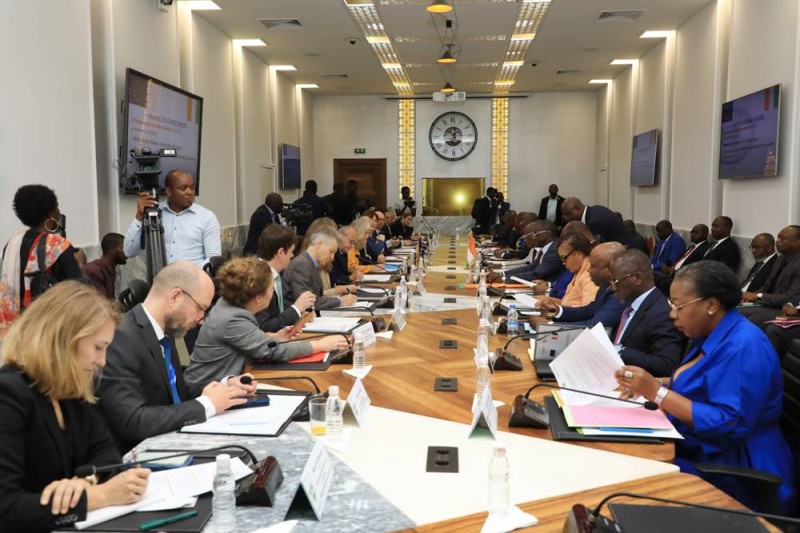 Plusieurs membres du gouvernement et ambassadeurs européens accrédités en Côte d’Ivoire ont pris part à la 8e session du Dialogue de partenariat Côte d’Ivoire-Union européenne. (Photo : Julien Monsan)