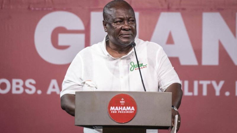 John Dramani Mahama, vainqueur de l'élection présidentielle ghanéenne, vu, ici, le 5 décembre à Accra. AFP - OLYMPIA DE MAISMONT