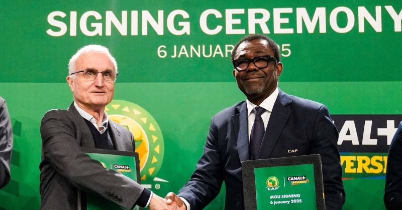 Le Président de CANAL+ INTERNATIONAL, Jacques Dupuy et Secrétaire Général de la CAF, Véron Mosengo-Omba