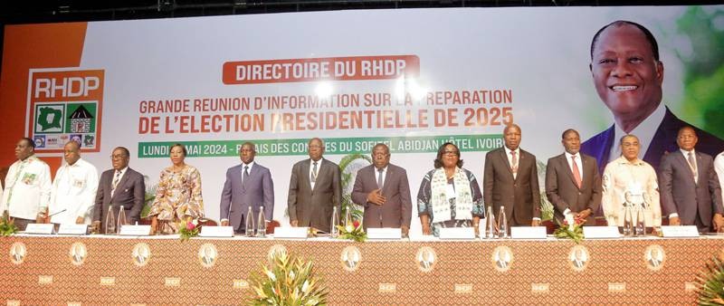 Le directoire du RHDP lors d'une réunion à son siège. (Ph: Dr)