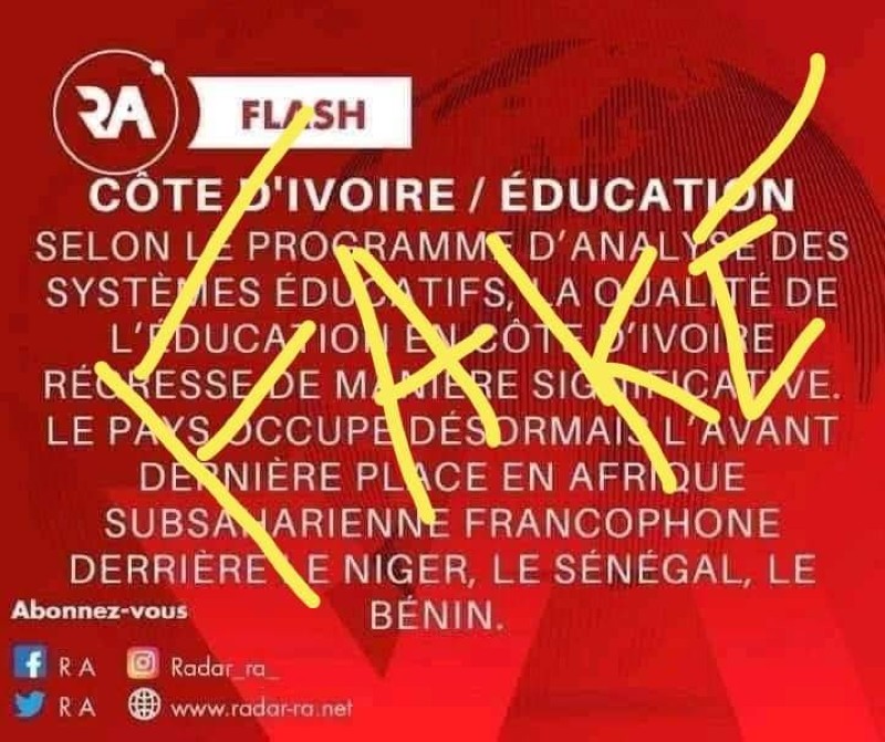Fac-similé de la Fakenew
