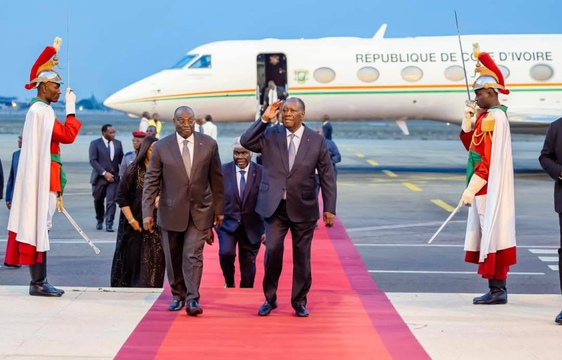 L'arrivée du Président Alassane Ouattara 