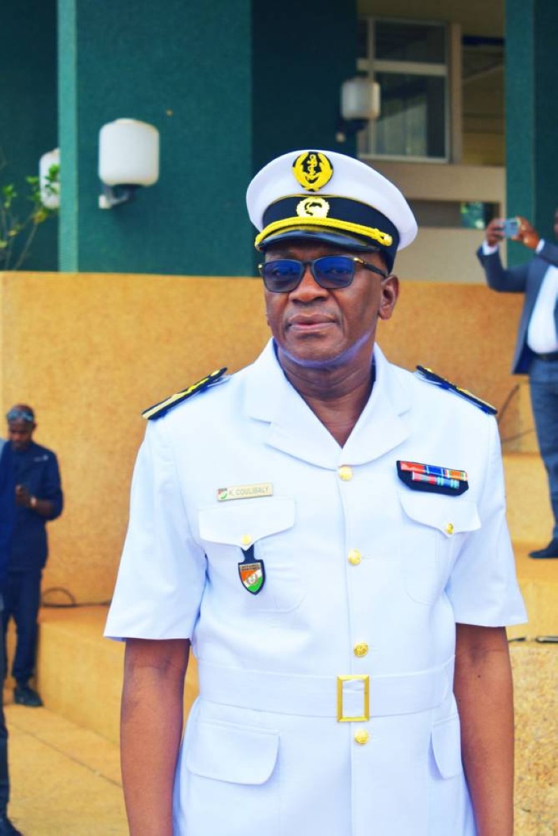 Le colonel-major Karim Coulibaly, directeur général, a saisi l’occasion du salut aux couleurs pour exprimer sa reconnaissance au Président de la République et au gouvernement pour sa promotion. (Ph: Dr)