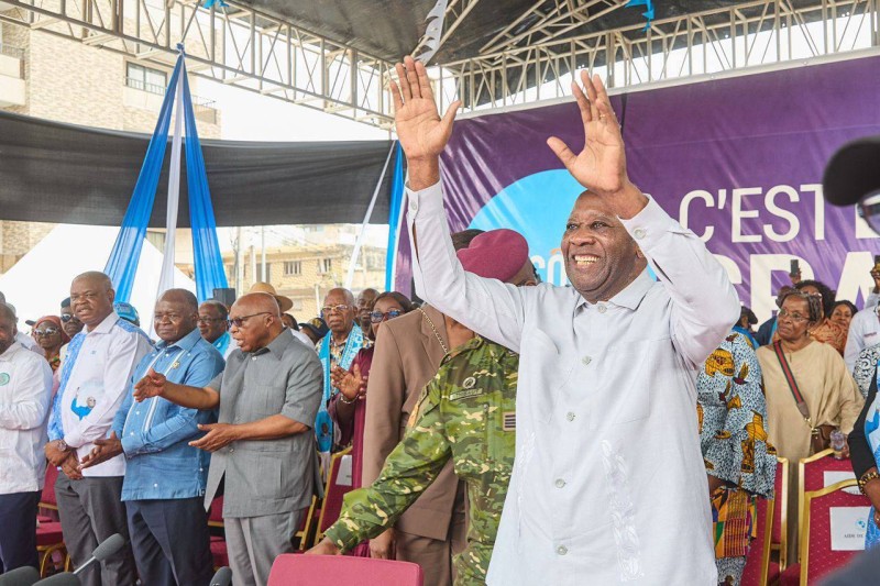 Laurent Gbagbo était en meeting à Marcory résidentiel. (Ph: Dr)