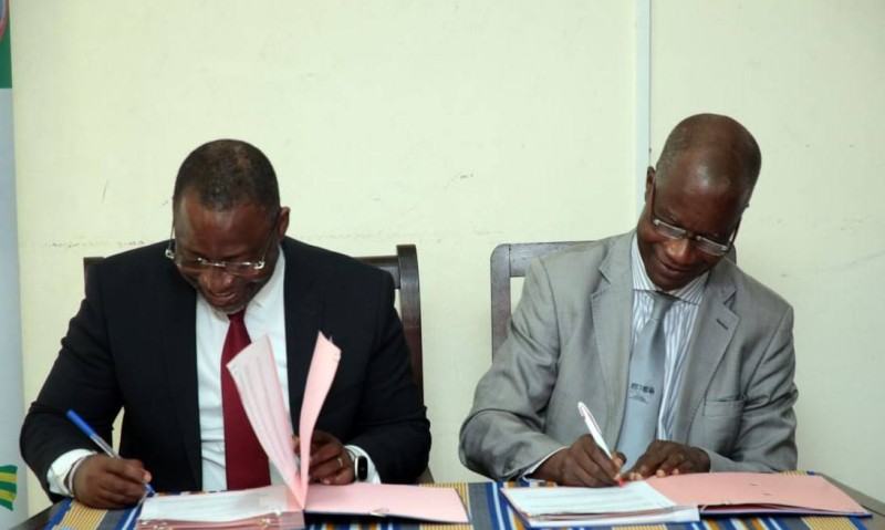 Serge Abdel Nouho (Dg de Fratmat) et Dan Moussa (Dg de Istc-Polytechnique