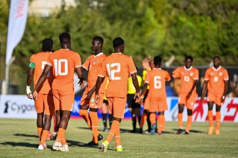 L'équipe nationale U20 lors d'un match amical. (Dr)