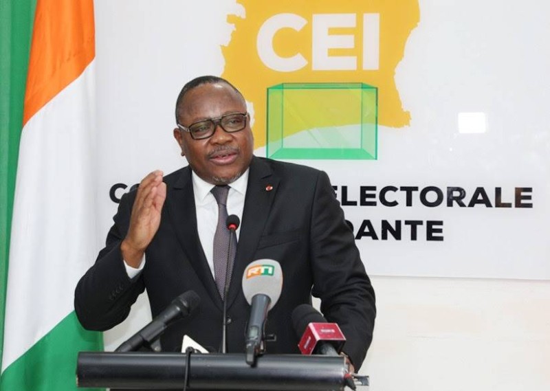Le président de la CEI, Coulibaly Kuibiert