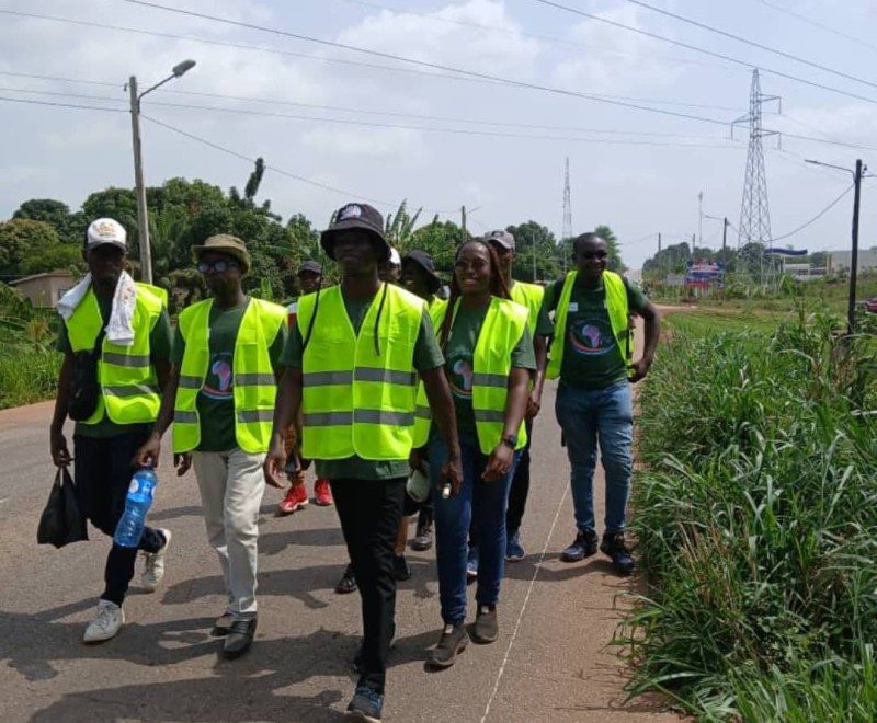 Organisés en trois cabinets, les étudiants du Curat ont arpenté les rues de Tiébissou pour collecter le maximum d'informations. (Ph: Dr).