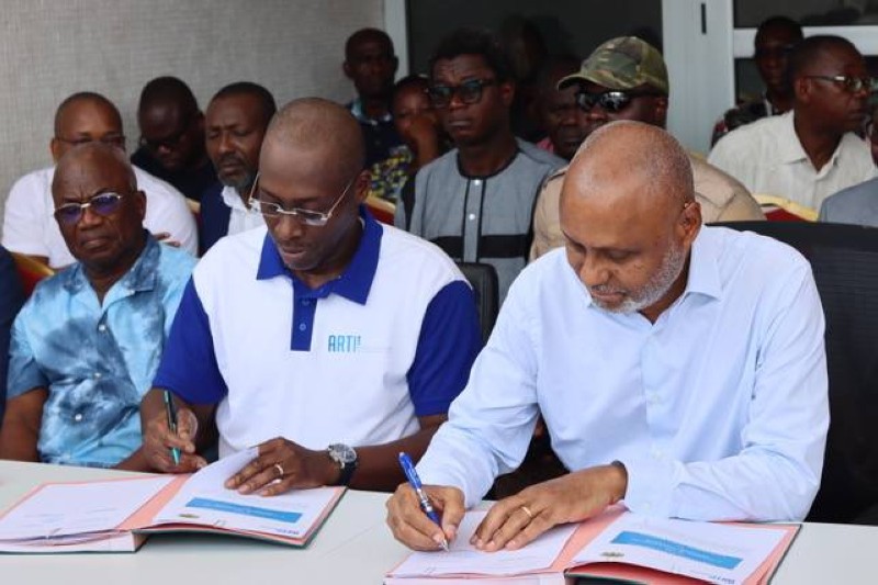 Signature de convention entre l'Arti et la marie de Yamoussoukro. (Ph: Dr)
