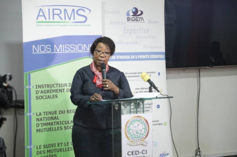 Le directeur général de l’Agence ivoirienne de régulation de la mutualité sociale (Airms), Koné Colette. (DR)