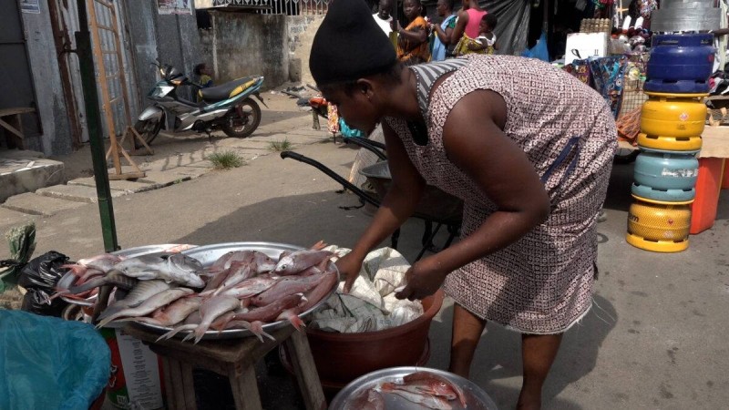 Une vendeuse de poissons à Adiaké. (Ph:DR)