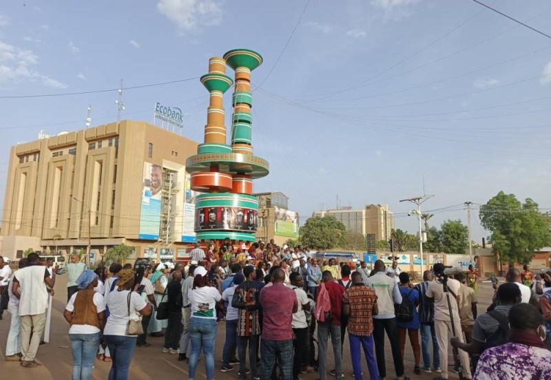 Le rond point des cinéastes en plein coeur de Ouagadougou (Ph: Salif D. CHEICKNA)