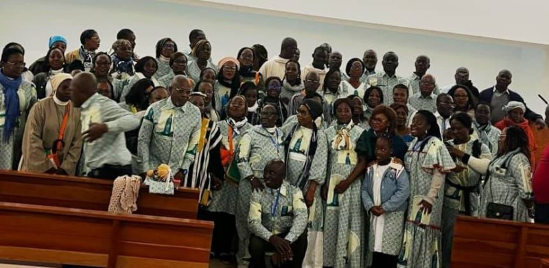 Photo de famille des pèlerins Catholique ivoiriens. (Ph: Dr)