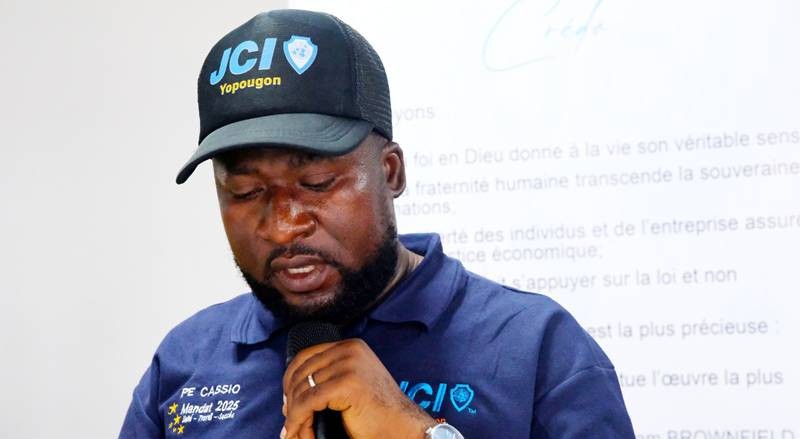 Christopher Dazelor Cassio, président de la Jci Yopougon. (Ph: Dr)