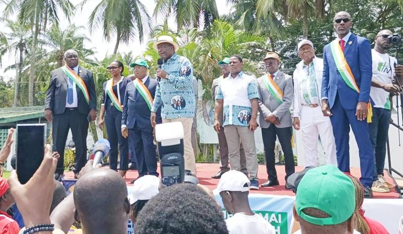 Le vice-président et Haut représentant de Tidjane Thiam dans le district d'Abidjan, Aby Raoul, a demandé aux militants de se mobiliser contre cette décision de radiation. (Ph: Dr)