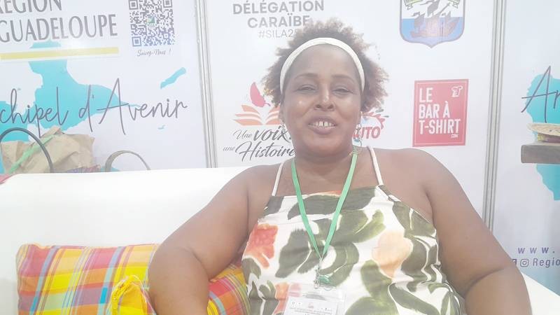 Manicka Siar-Titeca, présidente de la maison d’édition de livre-audio "Une voix, une histoire" et cheffe de délégation caribéenne (Guadeloupe, Martinique, Saint Martin et Saint Barthélémy). (Ph: J.D)