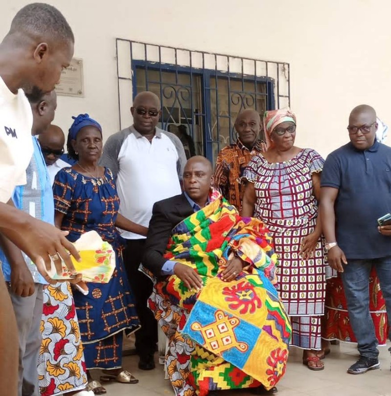 Le président de l'Udesi, Tia Kobenan Narcisse tend la main à toutes les intelligences pour le développement du village. (DR)