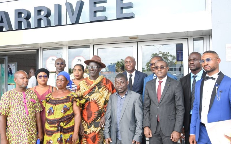 Akmel Meledje Mikhael à son arrivée à Abidjan